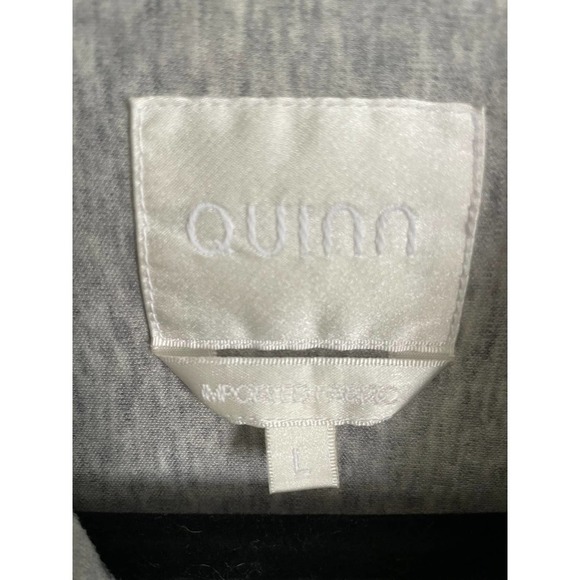 Quinn Mens Regular Fit Button-Up Shirt Short Sleeve Collared Size L Gray - Picture 7 of 9